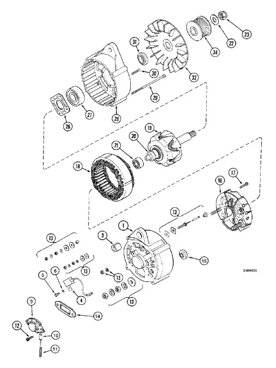 125849A1 - Генератор 135А ДВС 2366/88, TG/Mg.MX