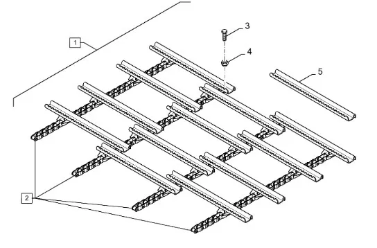 87495906 - Транспортер в сб. (4ц., 119зв.) кам. накл. без регулир. рамки CX8